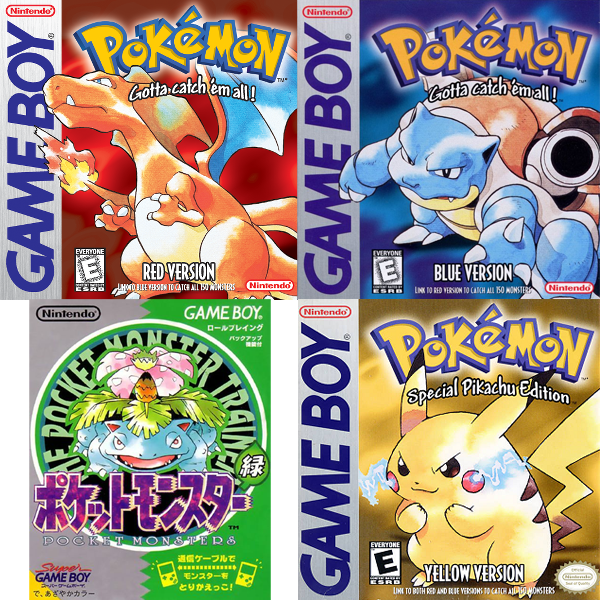 Pokemon Gen 1 Box Arts